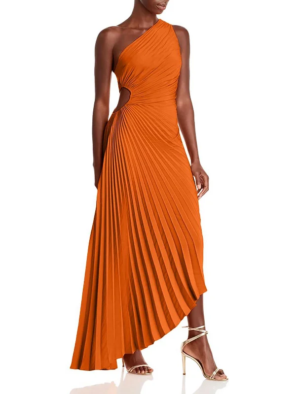 Luxe Layering Womens Cut-Out Long Maxi Dress