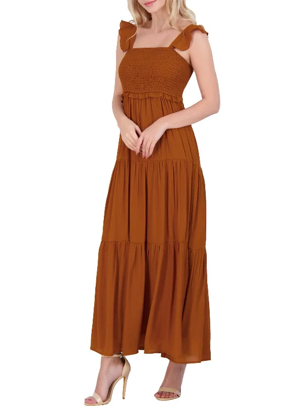 Eco Friendly Fashion Sale Womens Ruched Sleeveless Maxi Dress