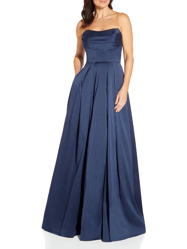 Spring Fashion Womens Strapless Maxi Evening Dress