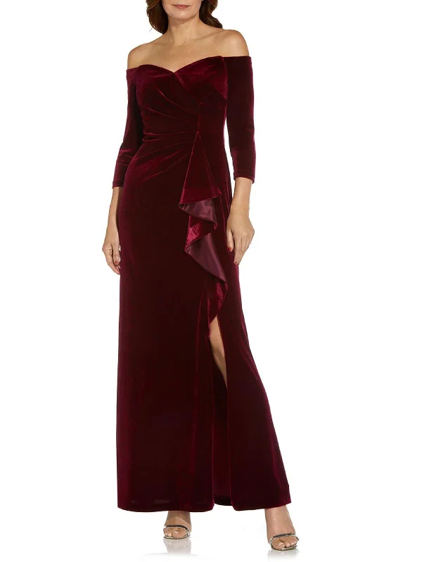 Budget Friendly Womens Velvet Long Evening Dress