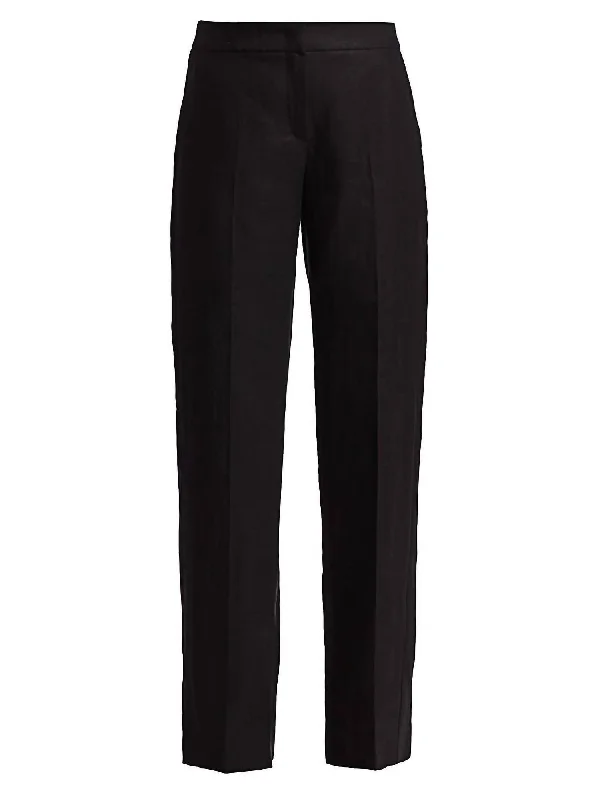 Fashion Sale Canneti Full-Leg Linen Pant In Black