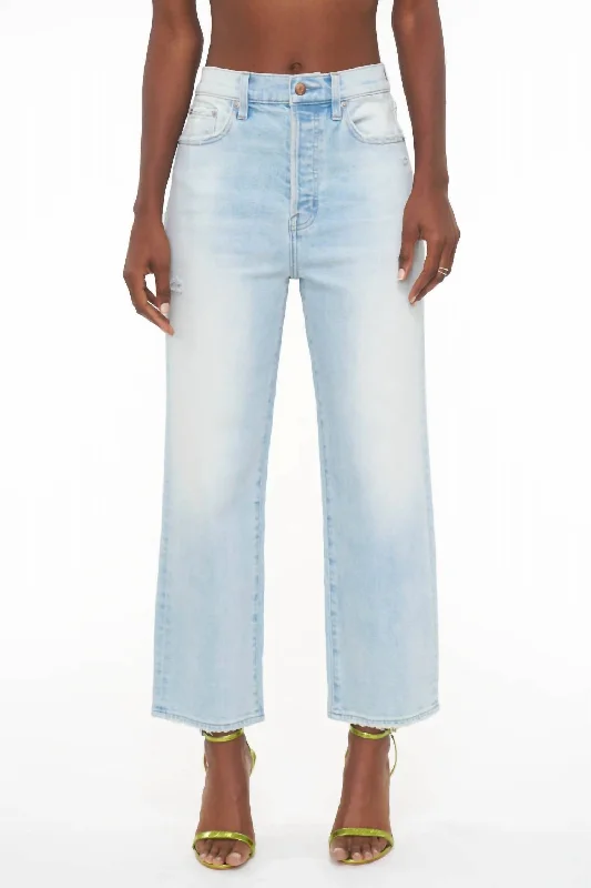 Evening Looks Cassie Crop Super High Rise Straight Crop Jeans In Palisade Vintage