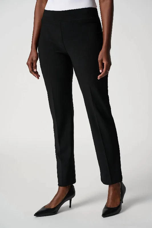 Final Sale Contour Waistband Slim Pants Style In Black