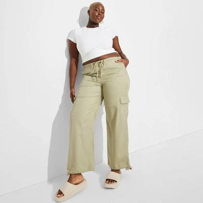 Massive Selection Sale New - Wild Fable Women's Mid Rise Relaxed Fit Full Cargo Pants Midweight