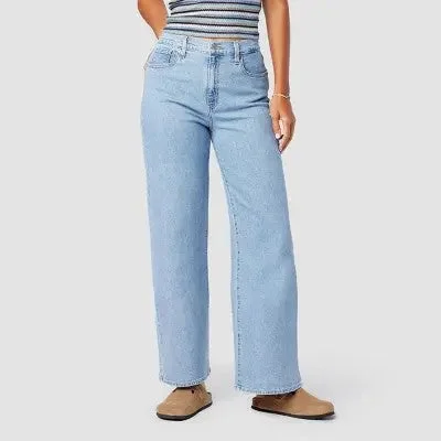 Mega Sale Open Box - DENIZEN from Levi's Women's High Rise Regular Fit Ankle Wide Leg Jeans Vintage