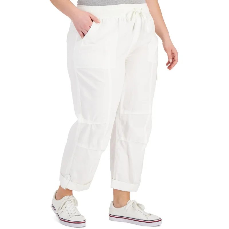 Style Breakthroughs Plus Alton Womens High Rise Knit Cargo Pants