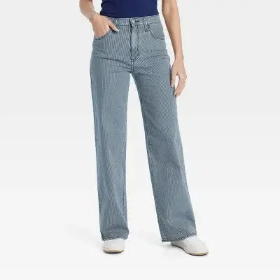 Clearance Event Universal Thread Women's High Waisted Wide Leg Cropped High-Rise Jeans