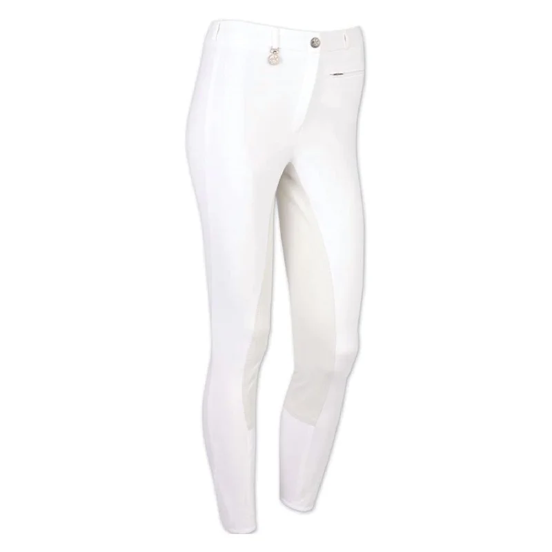 End Of Season Sale Women's Lugana Full Seat Breech Pant In Micro White