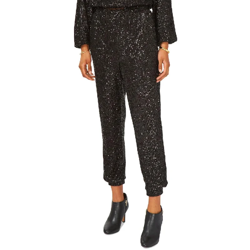 Redefining Women's Style Womens Sequined High Rise Jogger Pants